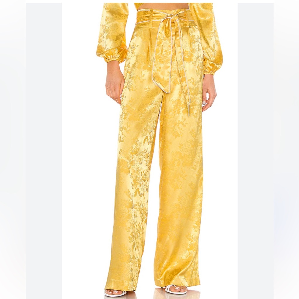 Camila Coelho Priscila Pant in Golden Yellow sz L